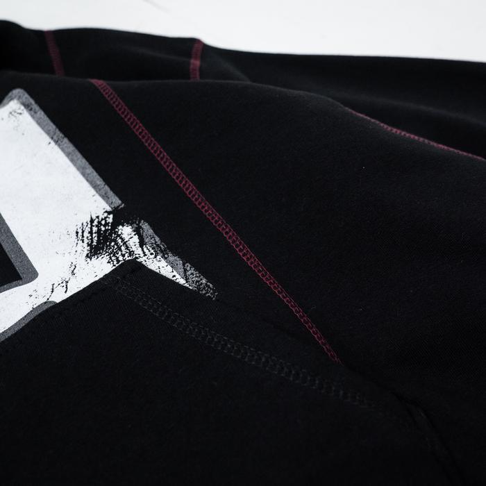 Black Triumph Boxy Wide Oversized Double Zipper Hoodie