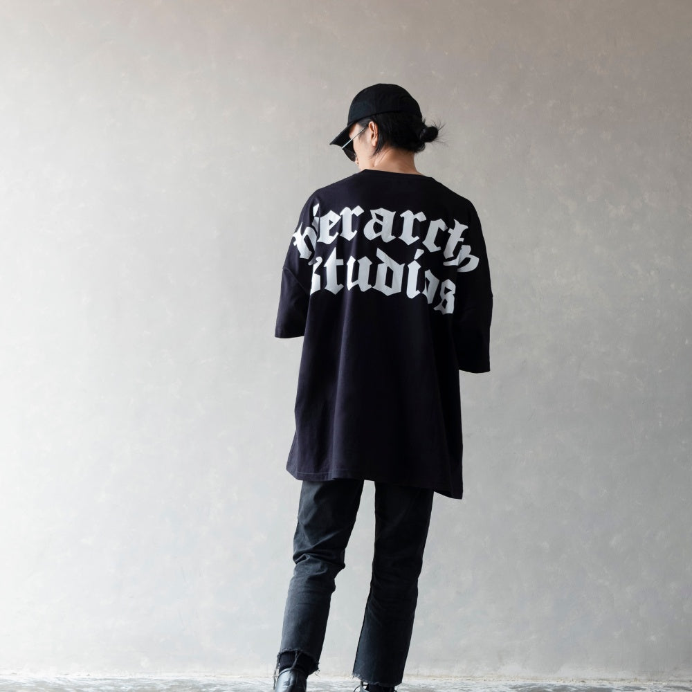 Black Wide Logo Oversized T-shirt