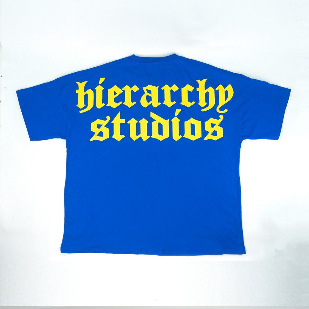 Blue Wide Logo Oversized T-Shirt