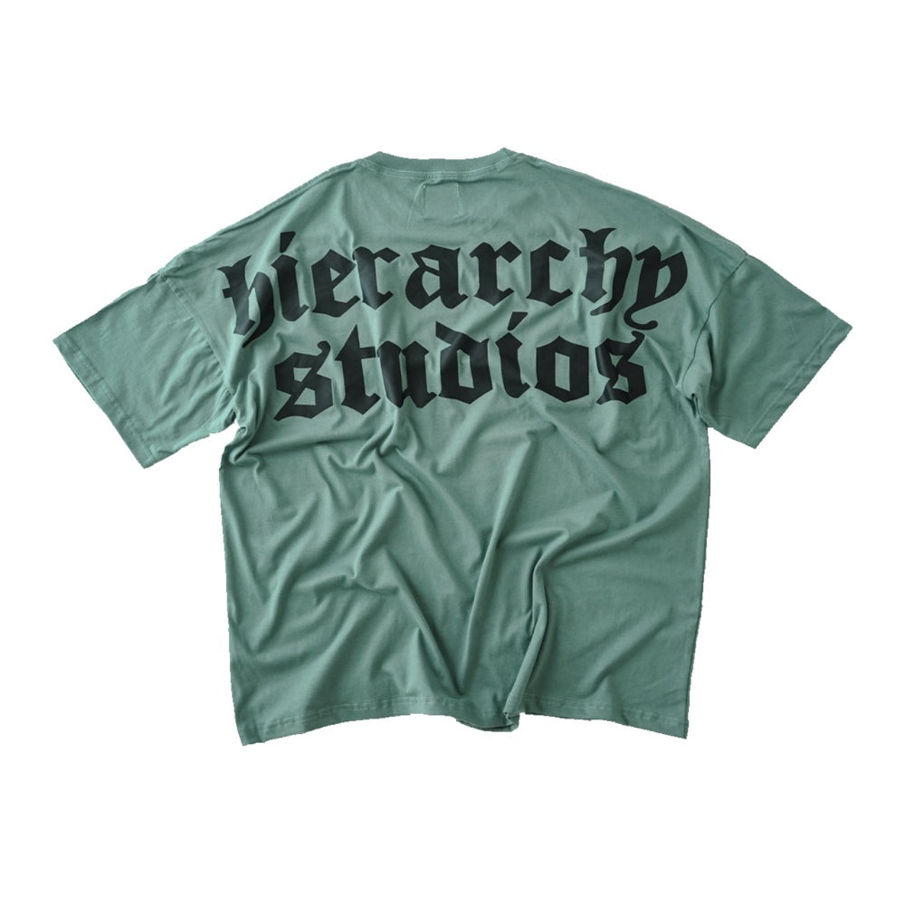 Dusty Green Wide Logo Oversized T-Shirt