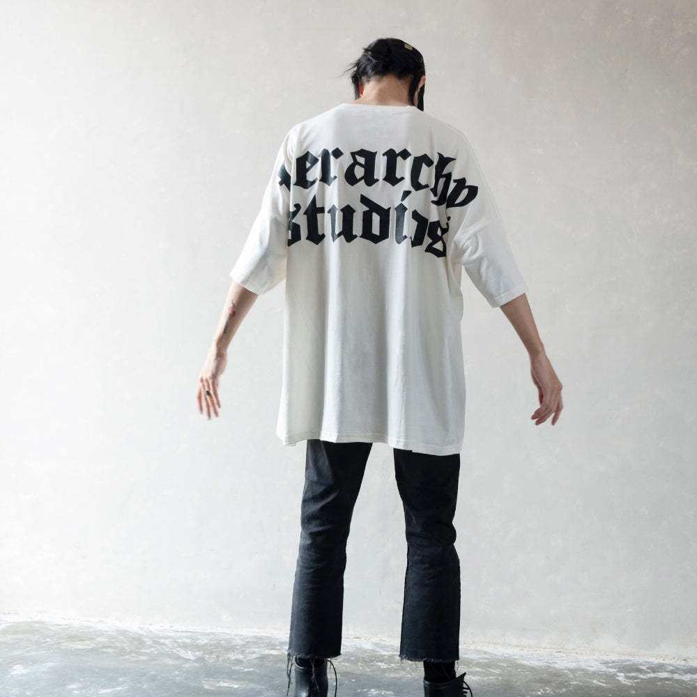 White Wide Logo Oversized T-shirt