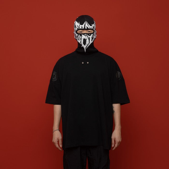 Black Grunge Wide Oversized T-Shirt