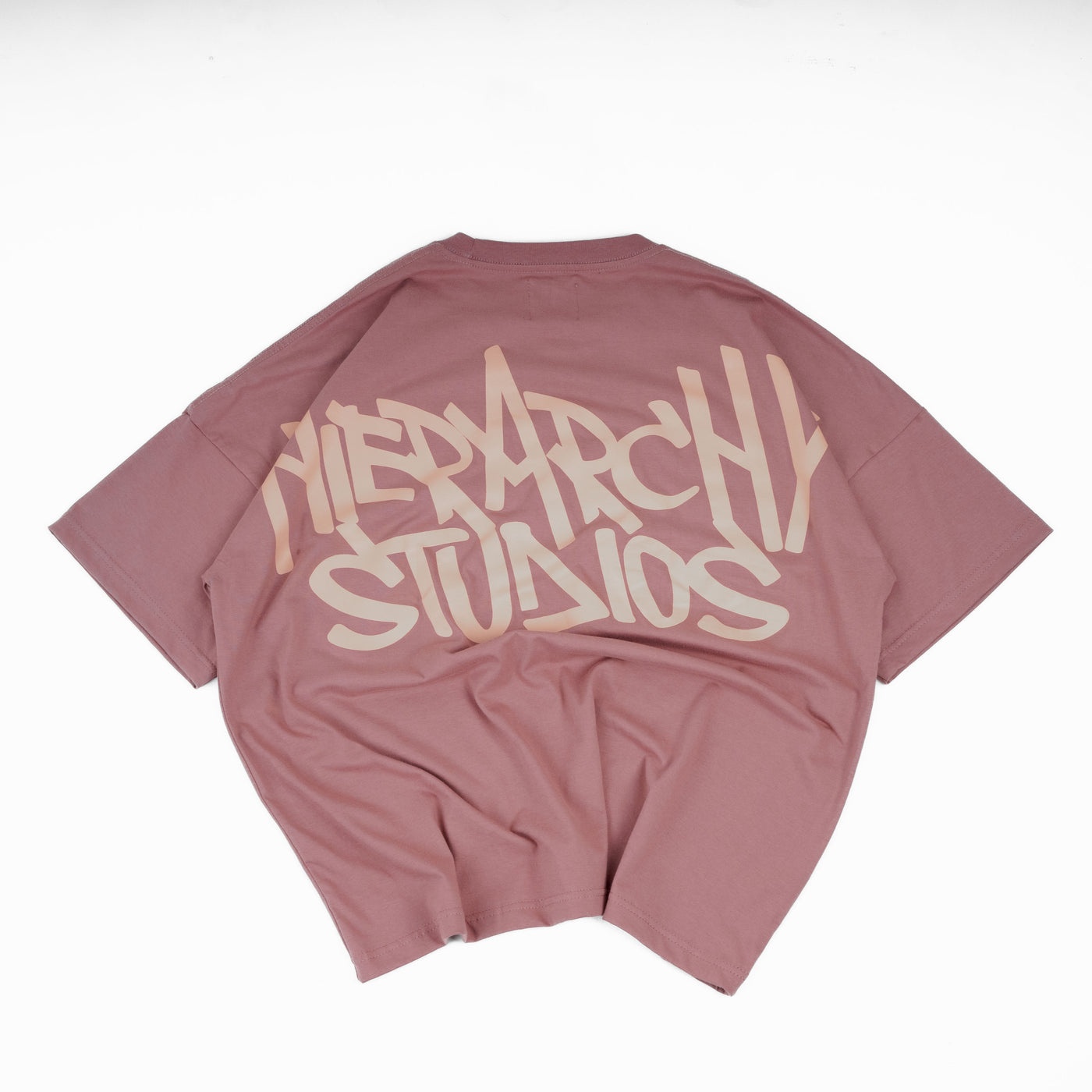 Graffiti Wide Logo Oversized T-Shirt Dusty Pink