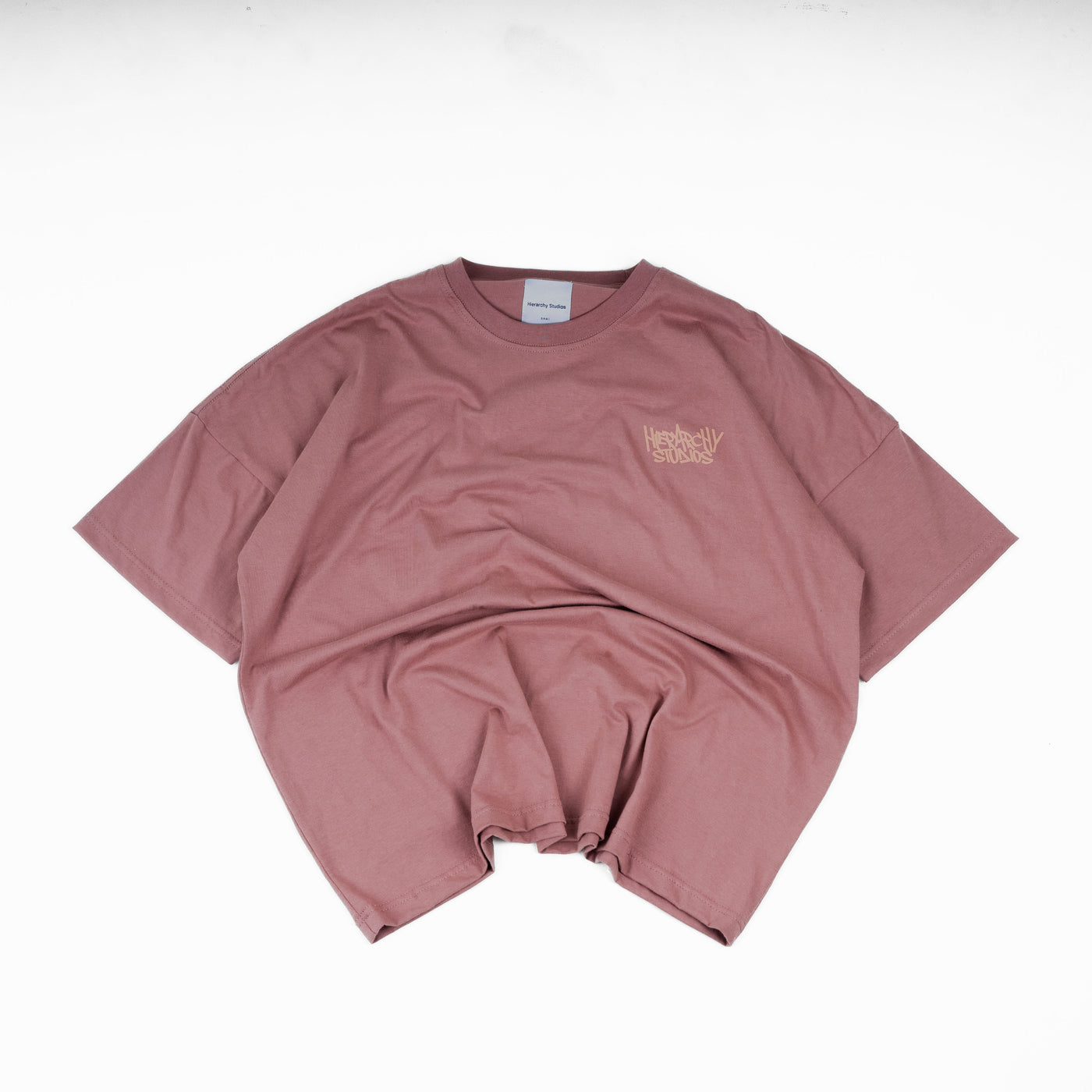 Graffiti Wide Logo Oversized T-Shirt Dusty Pink