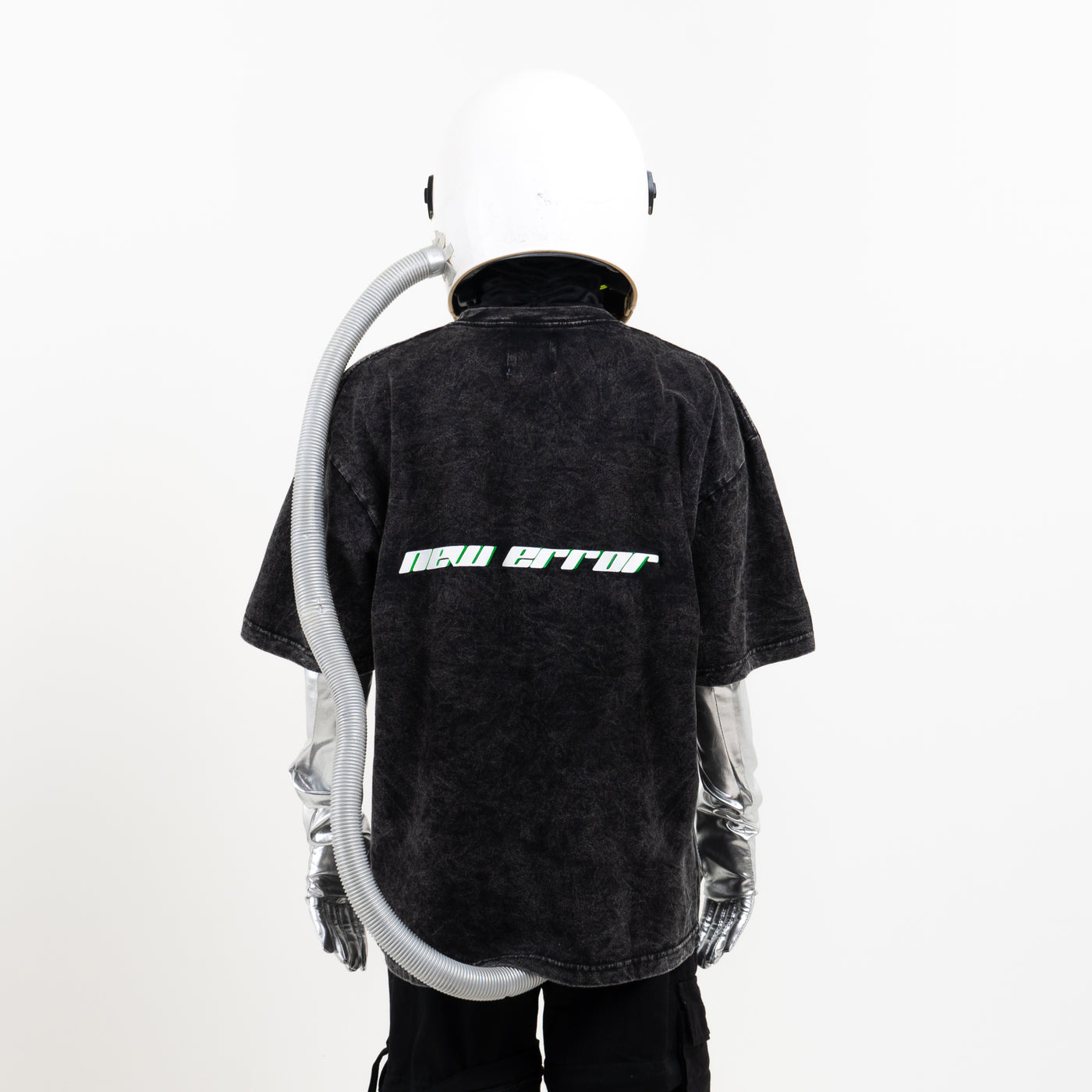 New Error Planet Oversized T-Shirt Washed Black