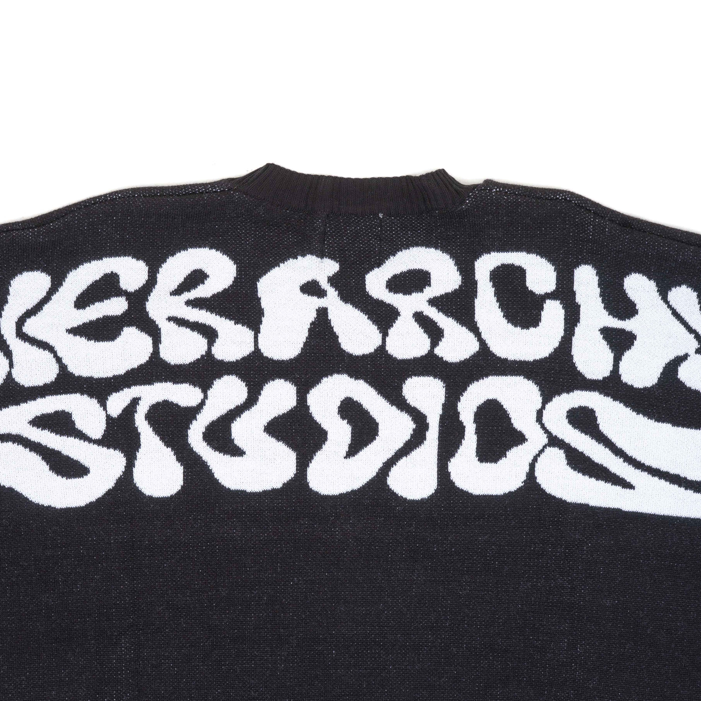 New Error Fluid Wide Logo Oversized Knitwear Black