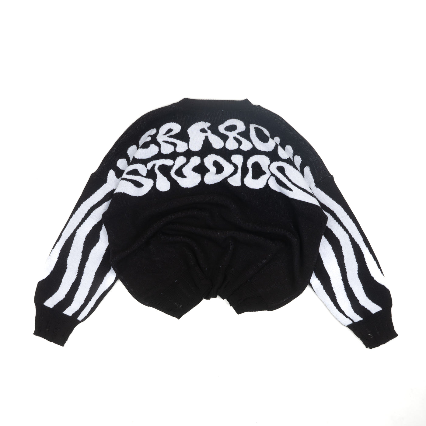 New Error Fluid Wide Logo Oversized Knitwear Black
