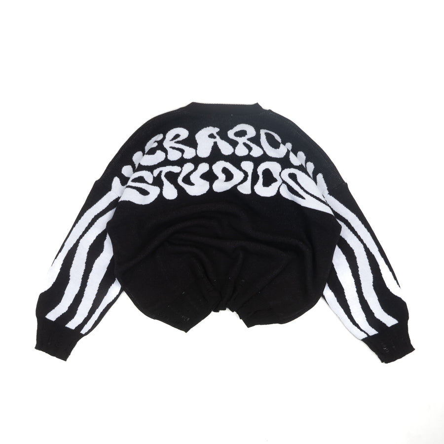 New Error Fluid Wide Logo Oversized Knitwear Black