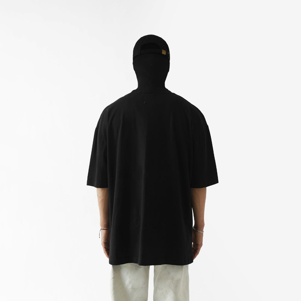 Flowers Dahlia Oversized T-Shirt Black