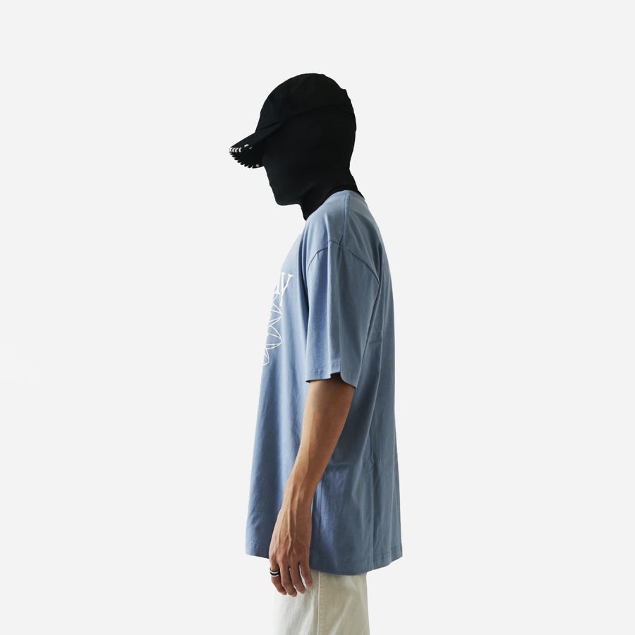 Flowers Dahlia Oversized T-Shirt Steel Blue