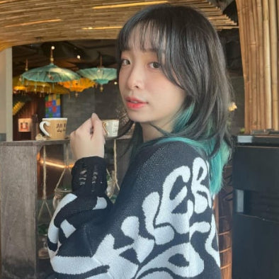 HIERARCHY STUDIOS New Error - Black Fluid Wide Oversized Knit Sweater