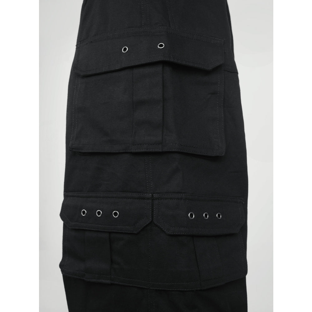 HIERARCHY STUDIOS Unsolved - Black Cargo Baggy Longpants