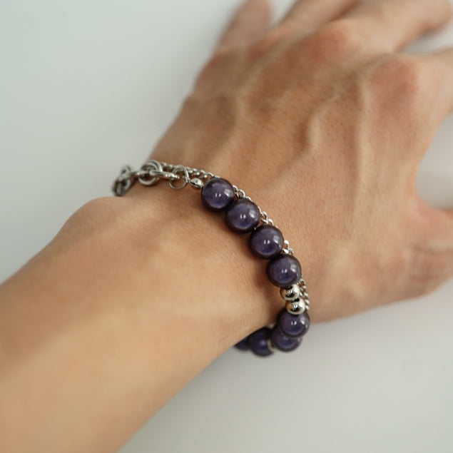 Hierarchy Studios - Pearl Lock Chain Bracelet