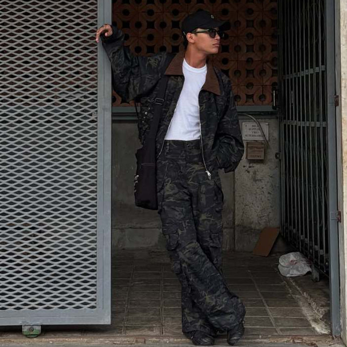 HIERARCHY STUDIOS Unsolved - Camo Oversized Jacket
