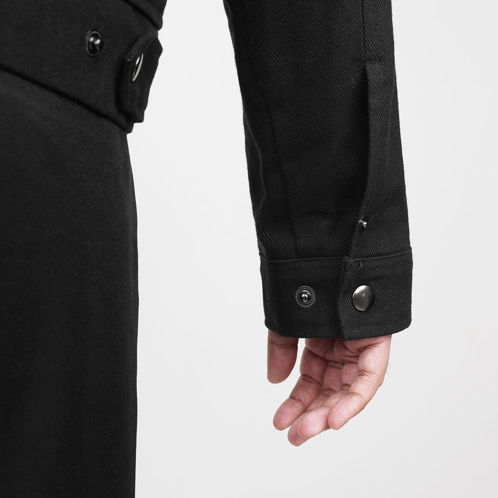 Black Fireman Boxy Oversized Jacket
