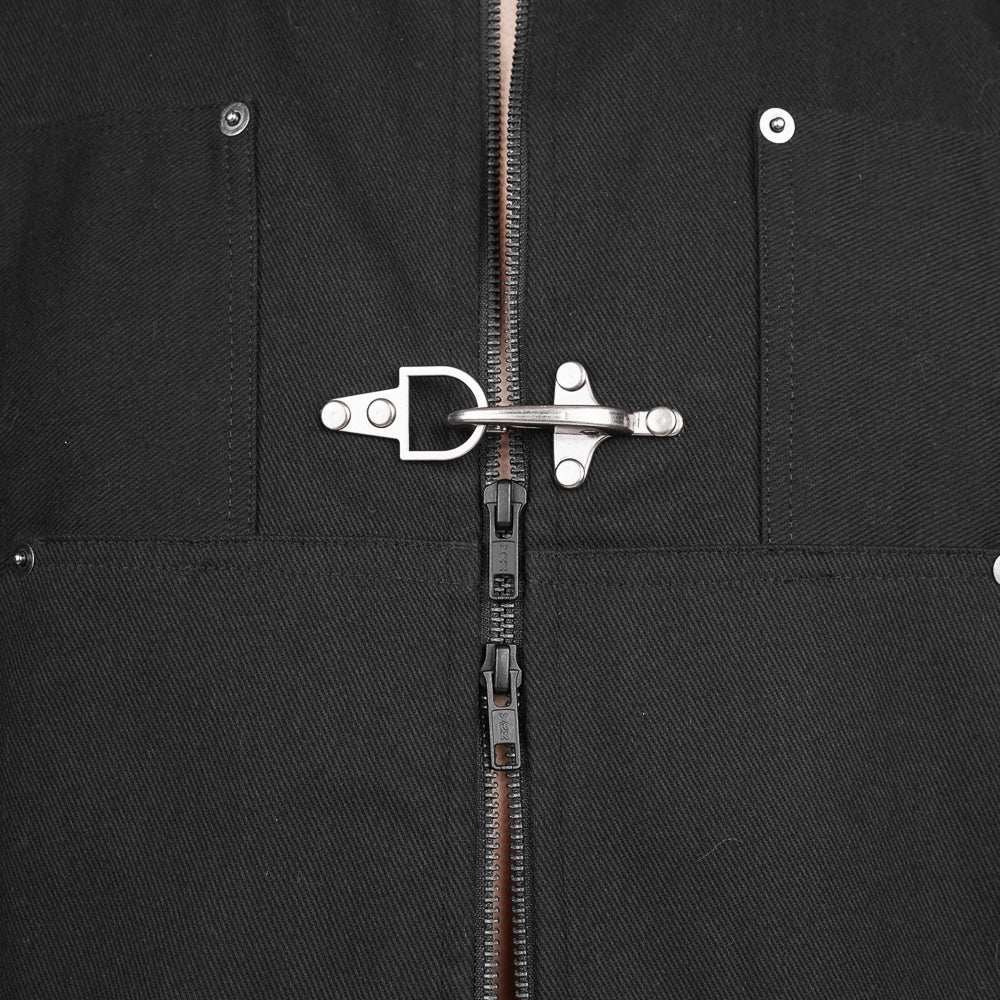 Black Fireman Boxy Oversized Jacket