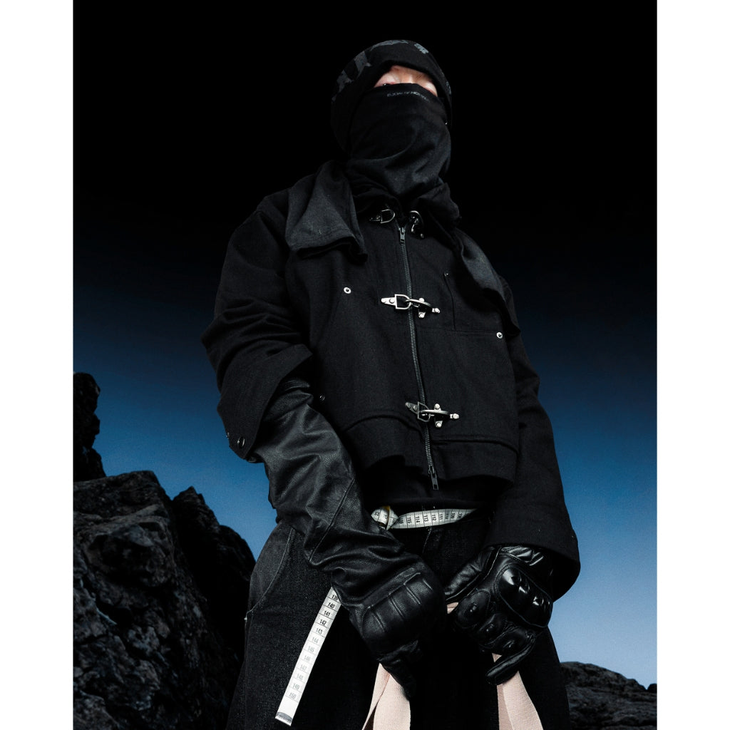Black Fireman Boxy Oversized Jacket