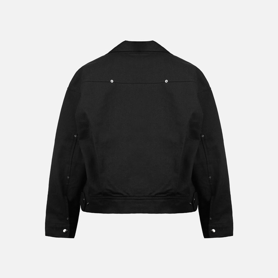 Black Fireman Boxy Oversized Jacket