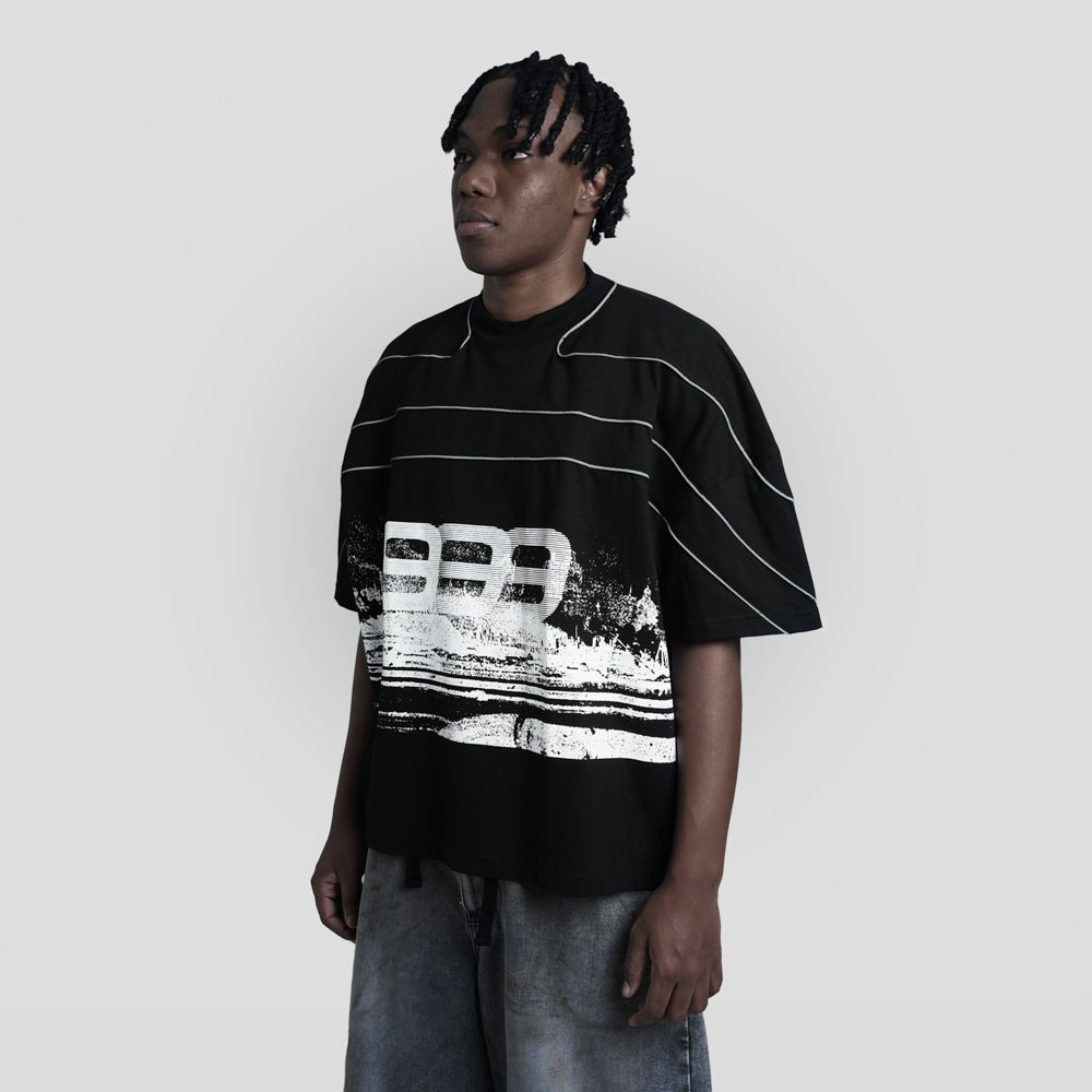 Hierarchy Studios CR - Black City Residue Boxy Wide T-Shirt