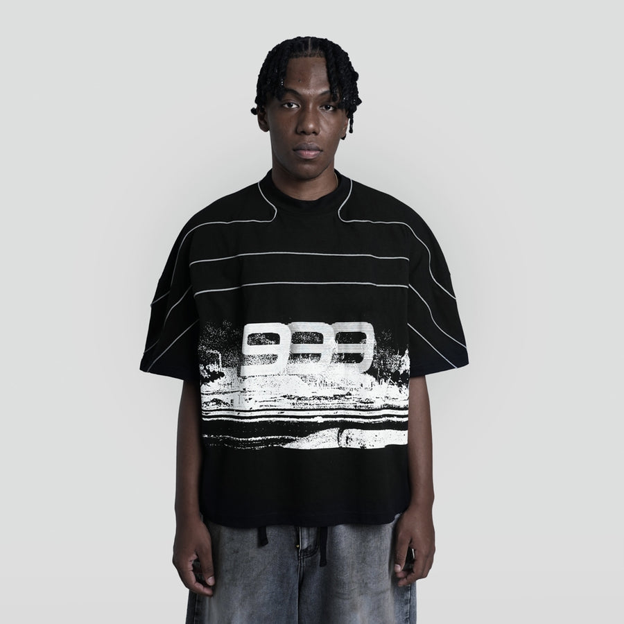 Hierarchy Studios CR - Black City Residue Boxy Wide T-Shirt