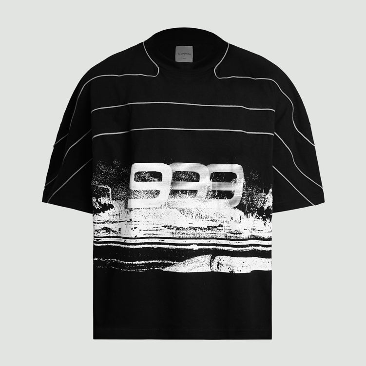 Hierarchy Studios CR - Black City Residue Boxy Wide T-Shirt
