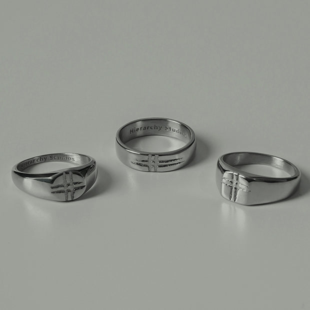 HIERARCHY STUDIOS ENE - Circle Not Equal Logo Ring