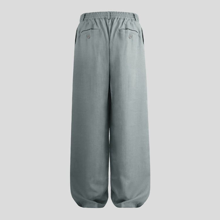 HIERARCHY STUDIOS Unruled - Stripes Light Blue Tuck Trousers