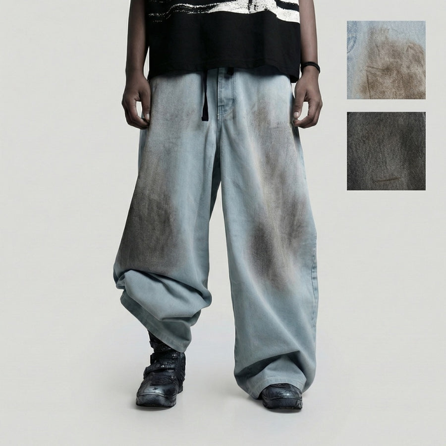 Hierarchy Studios CR - Dirty Baggy Denim Pants