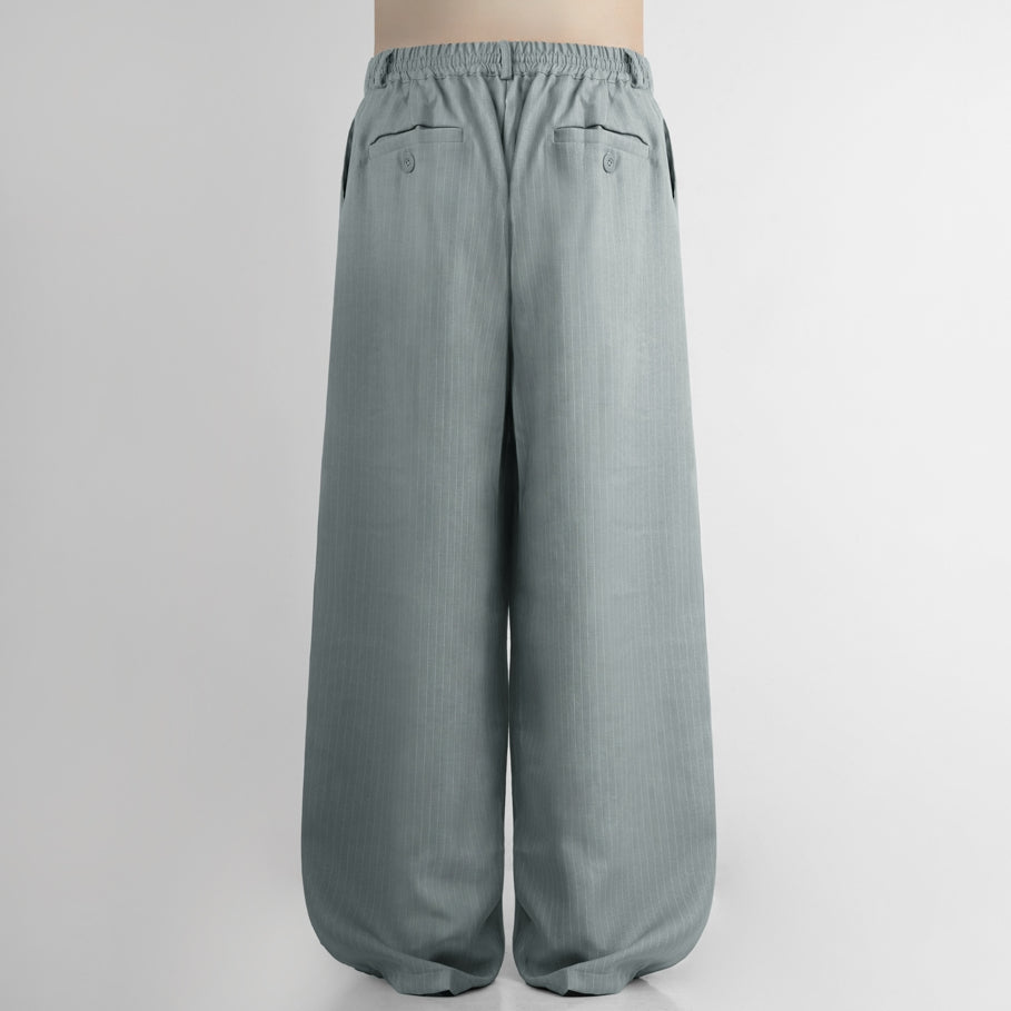 HIERARCHY STUDIOS Unruled - Stripes Light Blue Tuck Trousers