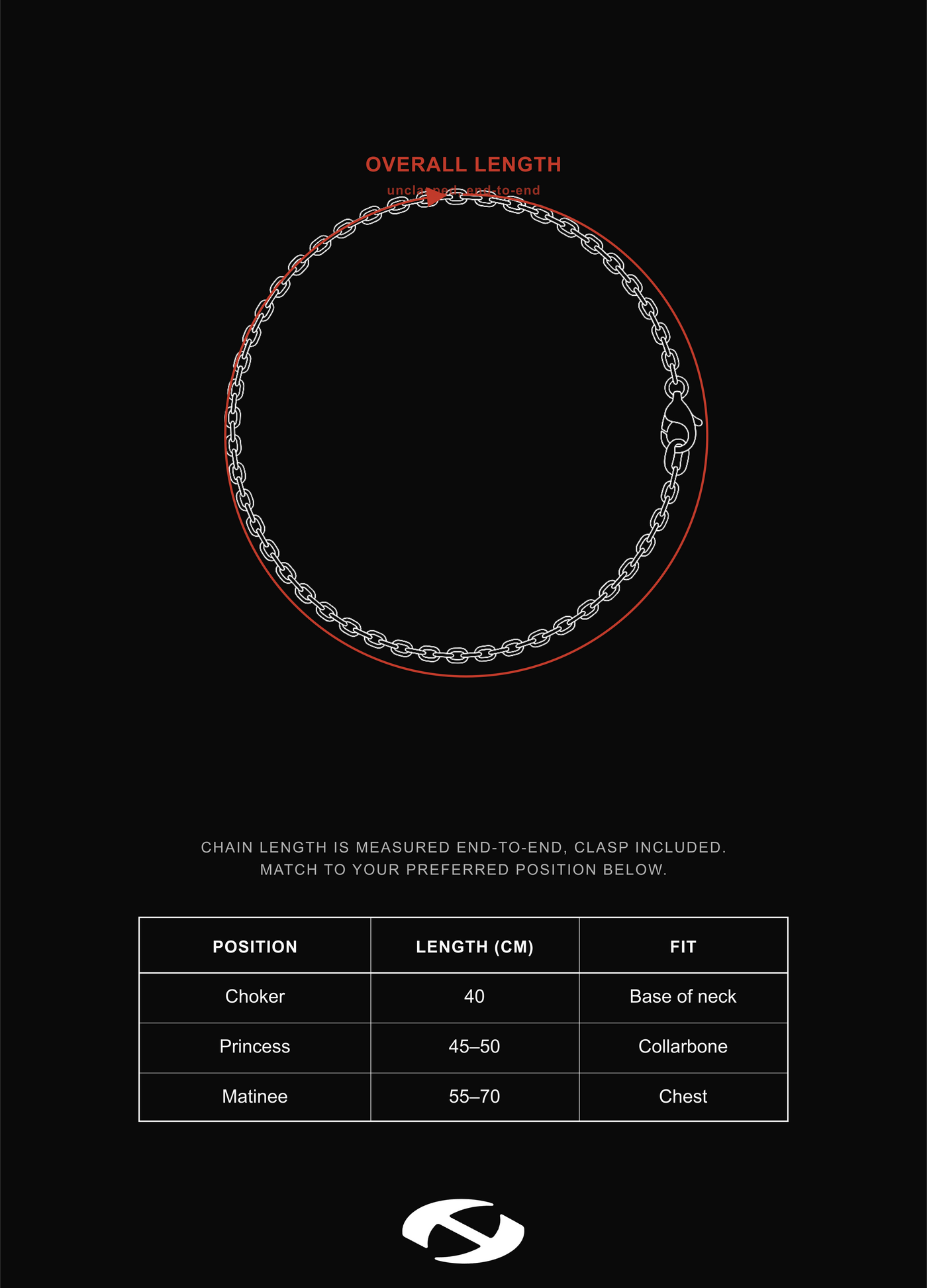 Size guide for Cherry Necklace