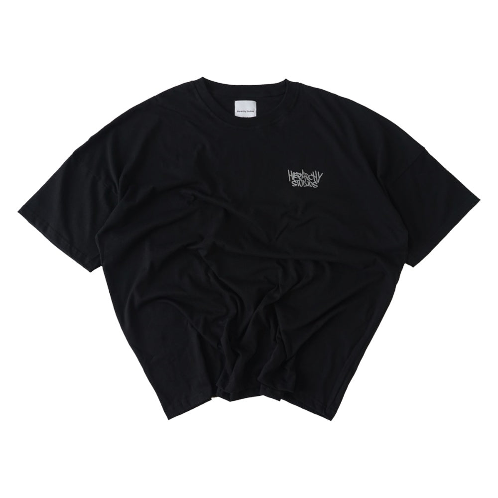 Graffiti Wide Logo Oversized T-Shirt Black