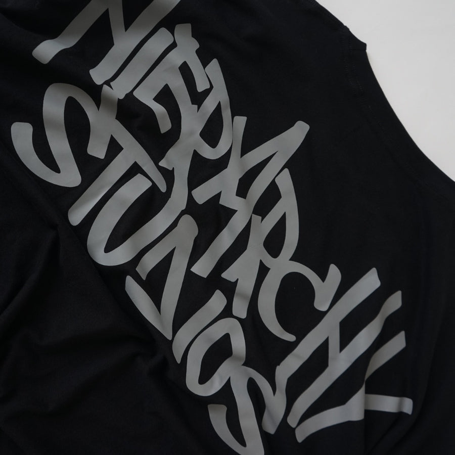 Graffiti Wide Logo Oversized T-Shirt Black