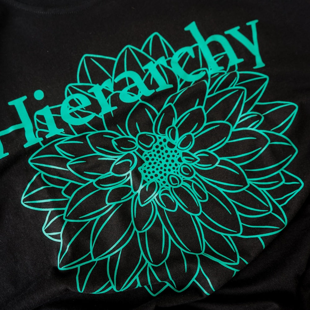 Flowers Dahlia Oversized T-Shirt Black