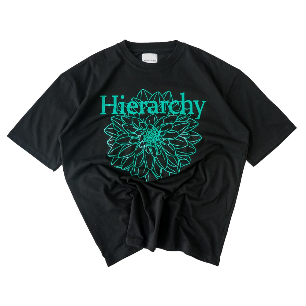 Flowers Dahlia Oversized T-Shirt Black