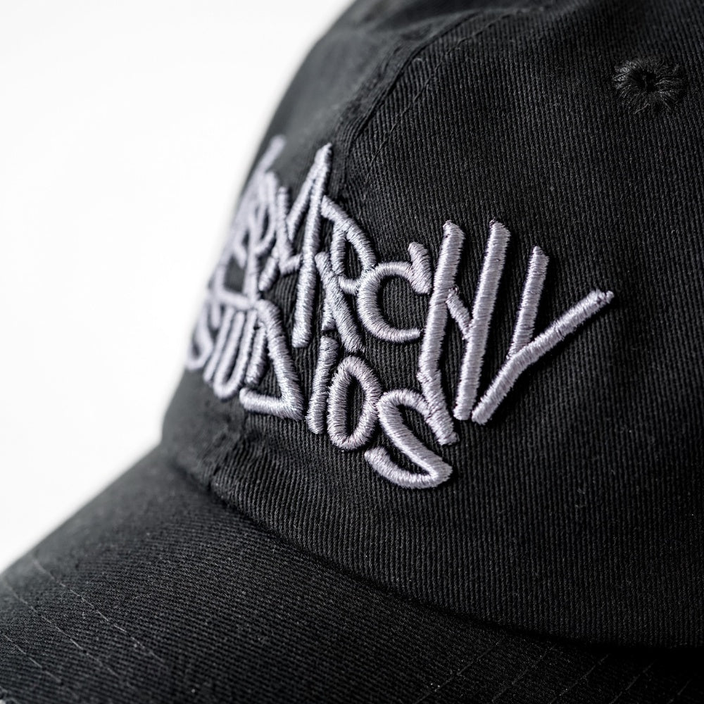 Graffiti Half Cut Baseball Cap Black