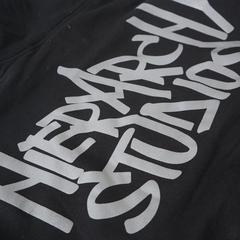 Black Graffiti Wide Logo Oversized Hoodie