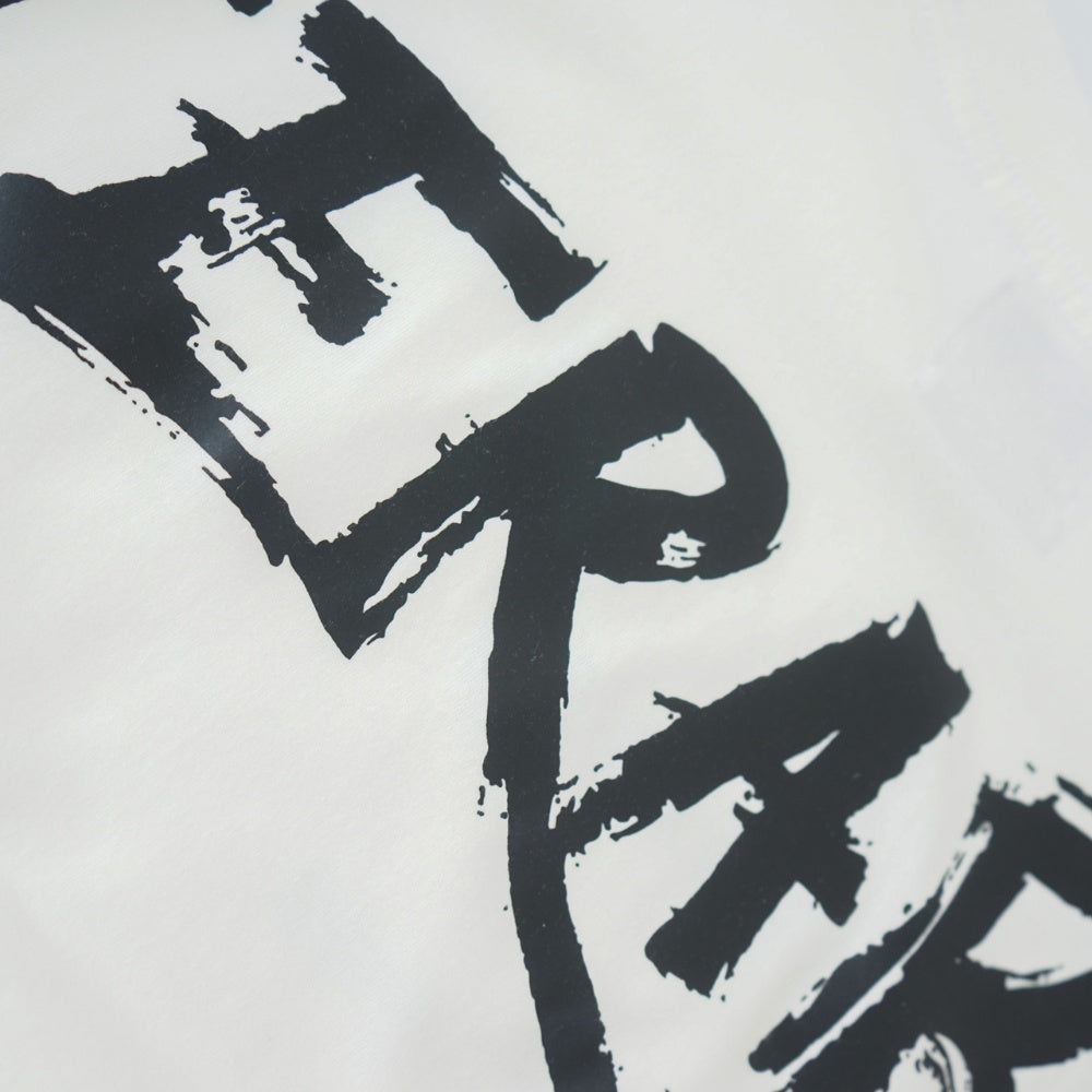 Wide Calligraphy Logo Oversized T-Shirt White
