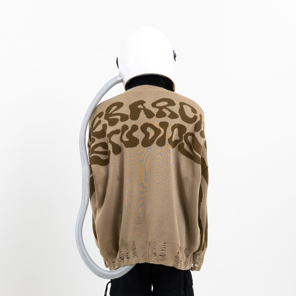 HIERARCHY STUDIOS New Error - Beige Fluid Wide Oversized Knit Sweater