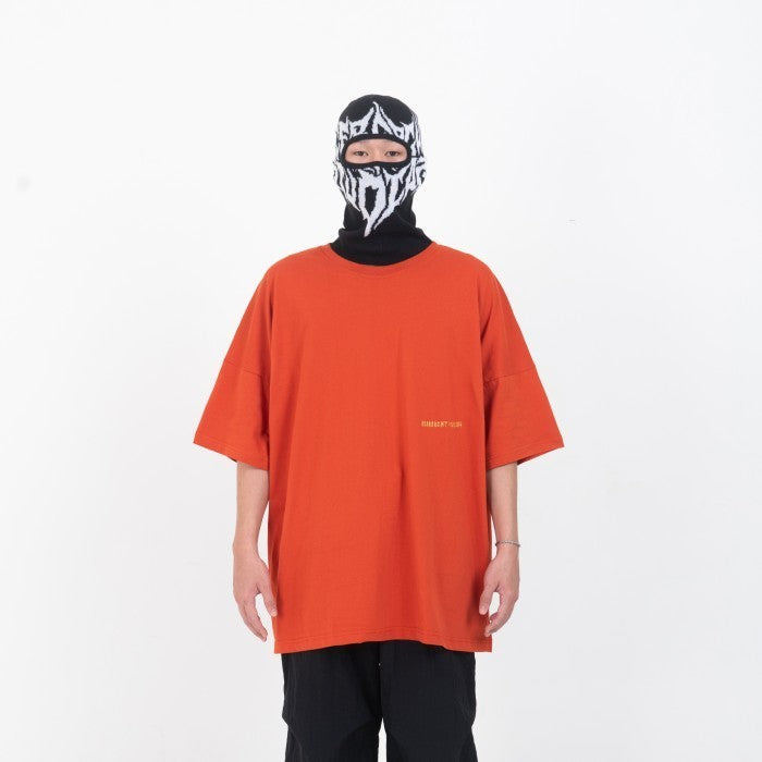 Runic Wide Logo Oversized T-Shirt Brick Red