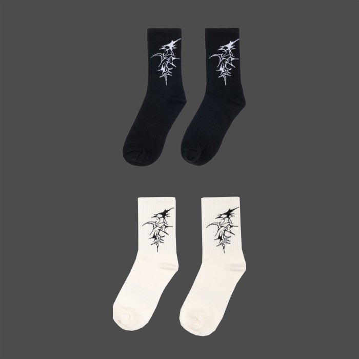 HIERARCHY STUDIOS Chroma - White Tribal Socks