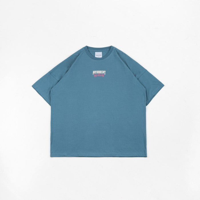 HIERARCHY STUDIOS Unruled - Blue Mirror Wide Oversized T-Shirt