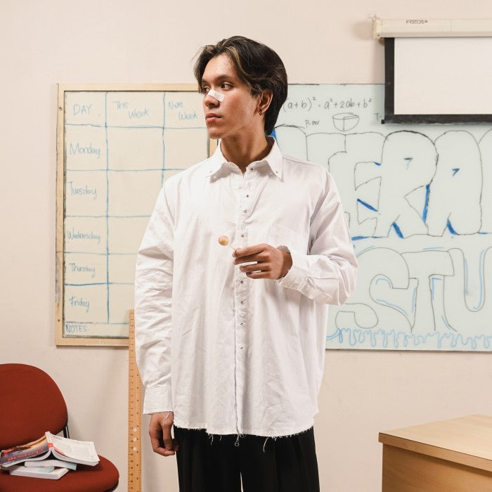 HIERARCHY STUDIOS Unruled - White Eyelet Oversized Shirt