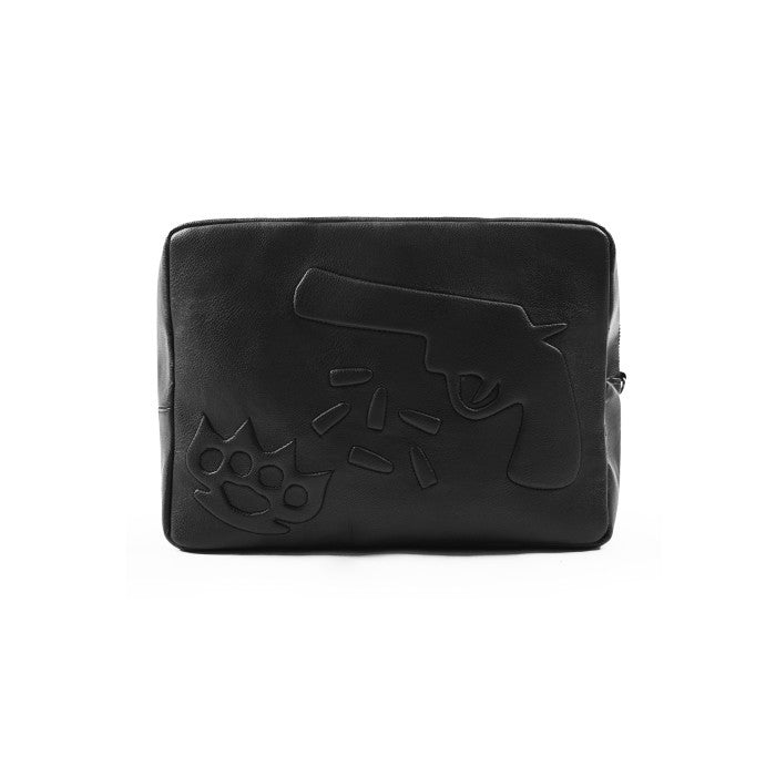 HIERARCHY STUDIOS Unsolved - Black Evidence Leather Slingbag
