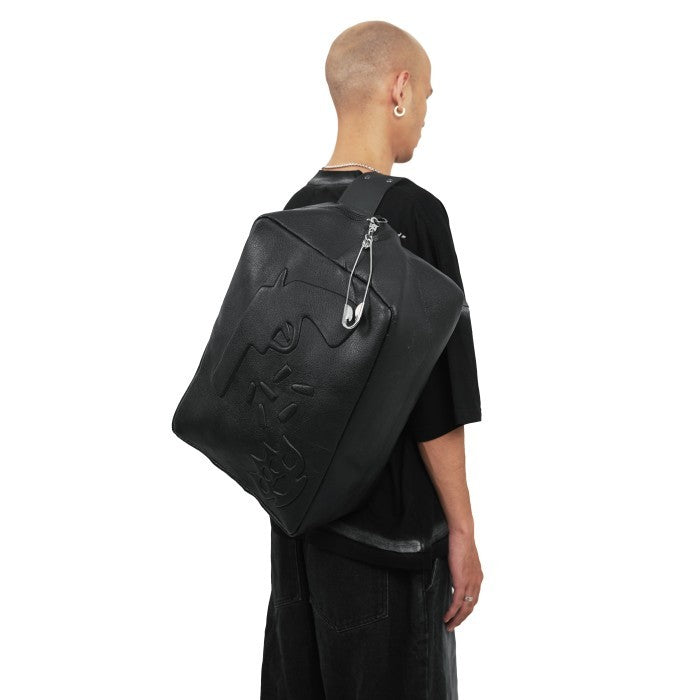 HIERARCHY STUDIOS Unsolved - Black Evidence Leather Slingbag