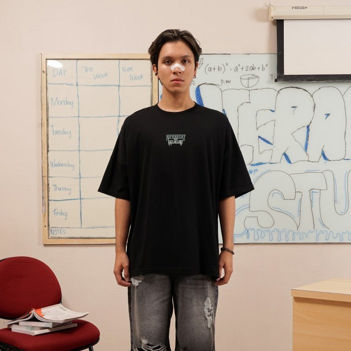 HIERARCHY STUDIOS Unruled - Black Mirror Wide Oversized T-Shirt