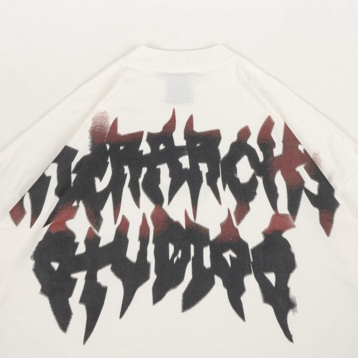 HIERARCHY STUDIOS TMTNW - White Burnout Wide Oversized T-Shirt