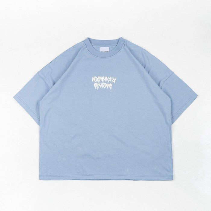 HIERARCHY STUDIOS TMTNW - Blue Burnout Wide Oversized T-Shirt