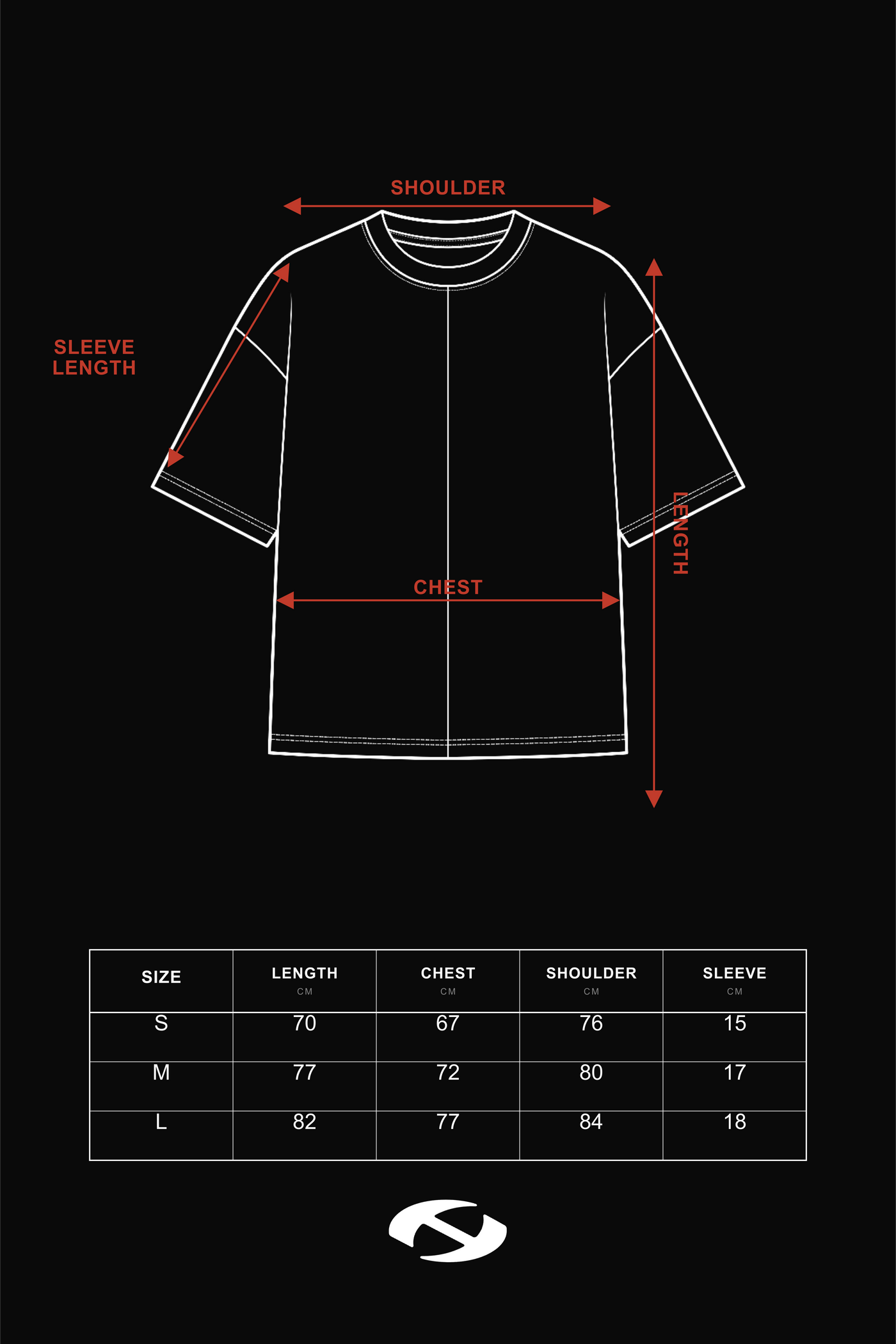 Size guide for Flowers Wide Spider Lily Oversized T-shirt Black