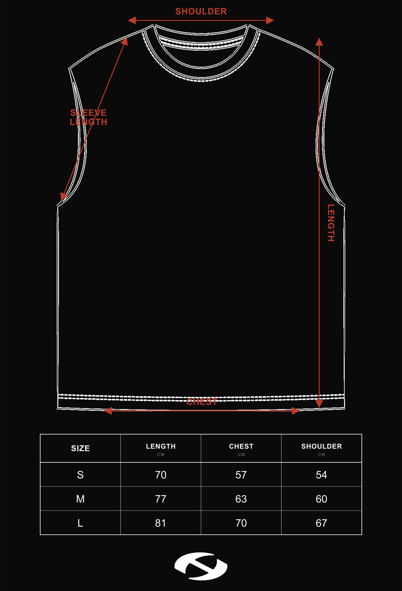 Size guide for Washed Black Deity Oversized Sleeveless