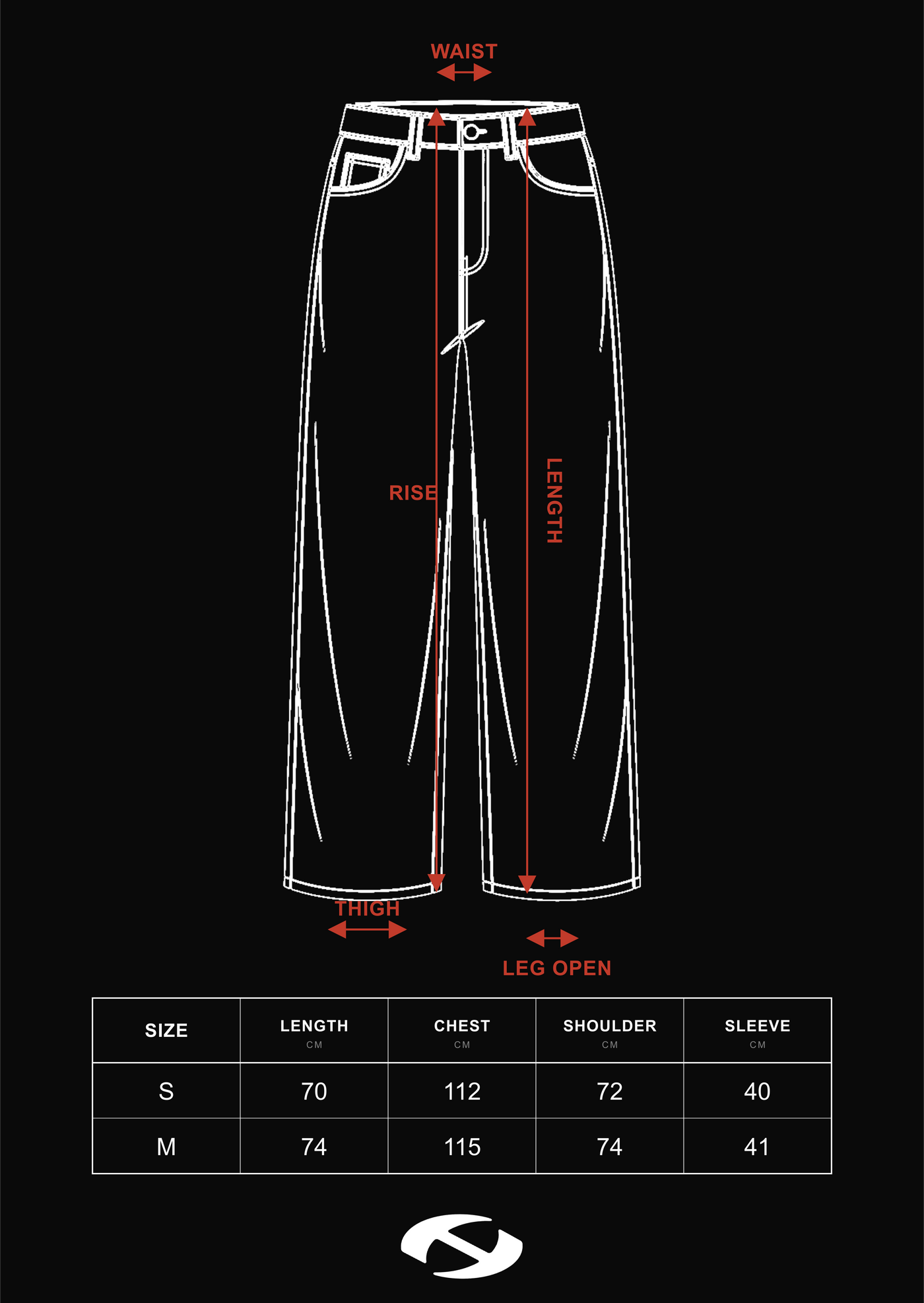 Size guide for HIERARCHY STUDIOS TYPEWRITER - Grey Ripped Denim Jorts